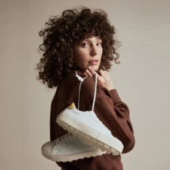 Pataugas ARAN/MIX F2H BLANC/JAUNE -Pataugas Soldes Boutique PE22 F Aran BlancJaune 1